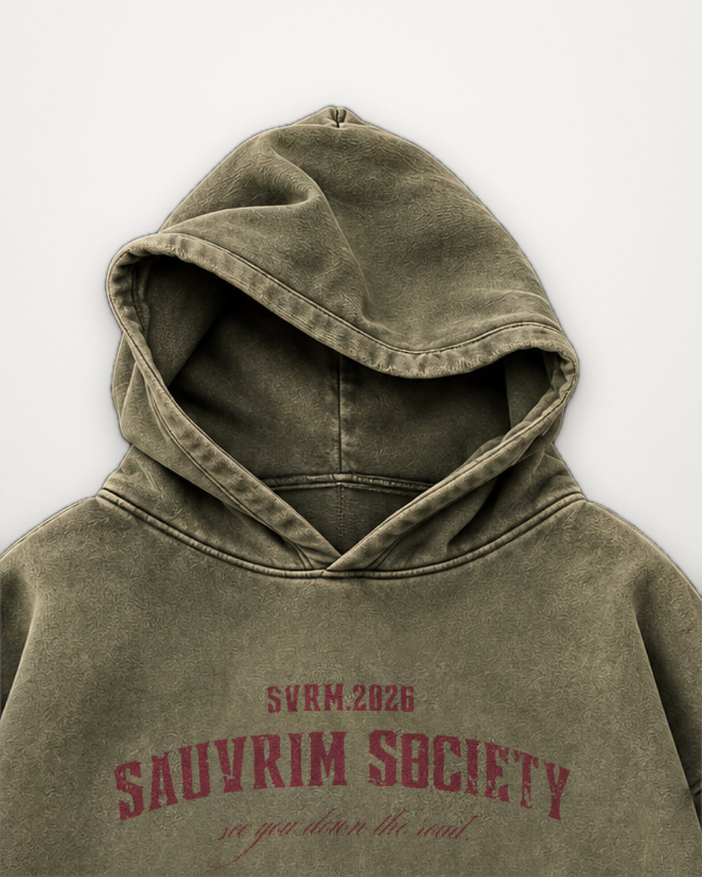 Double-layer hood of the SAUVRIM Society hoodie